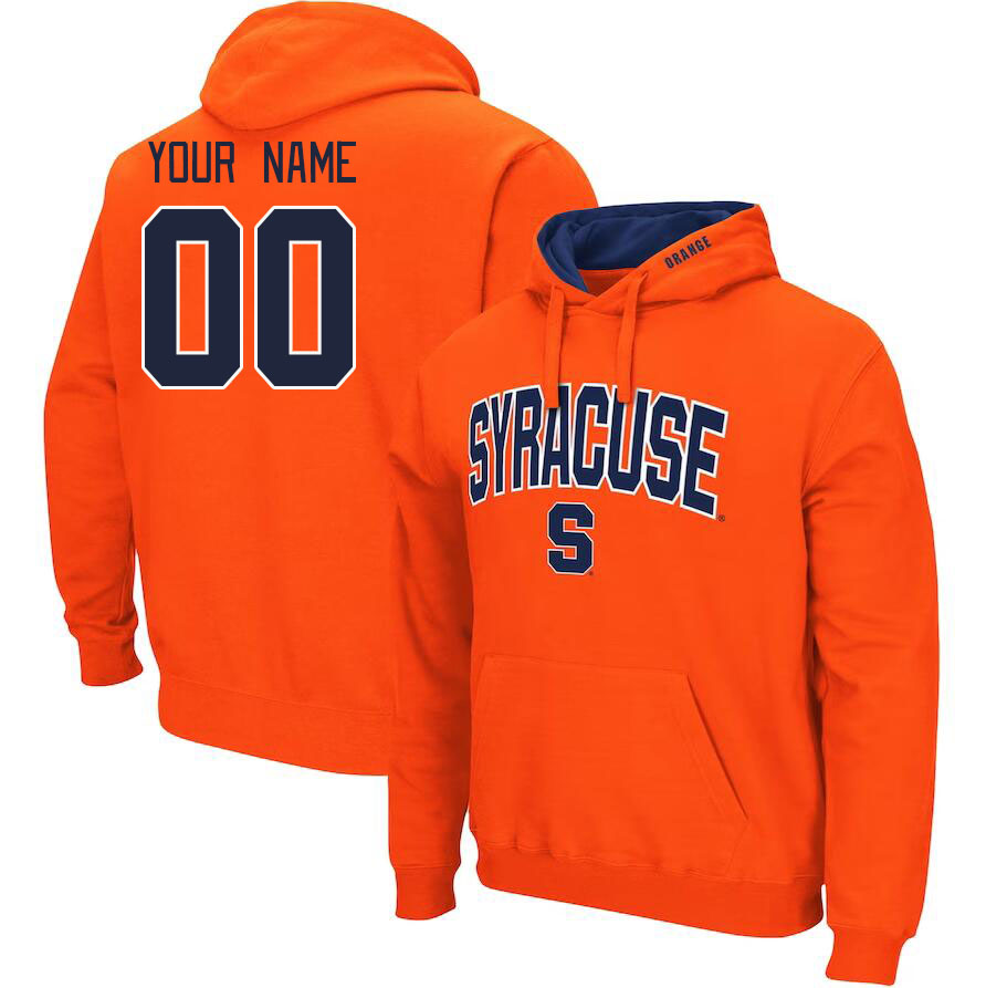Custom Syracuse Orange Name And Number College Hoodie-Orange - Click Image to Close
